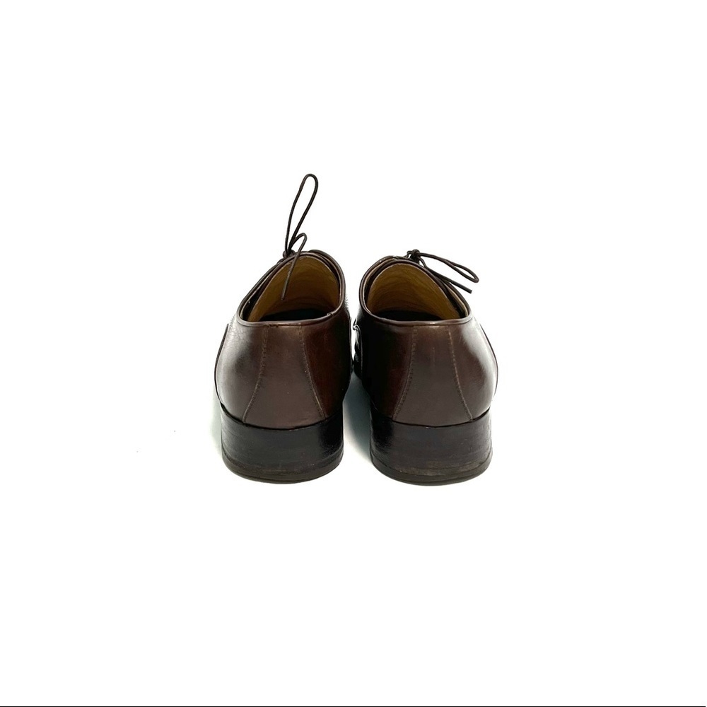 GUCCI | Vintage 1970s mens brown leather formal lace up oxfords - Picture 6 of 8